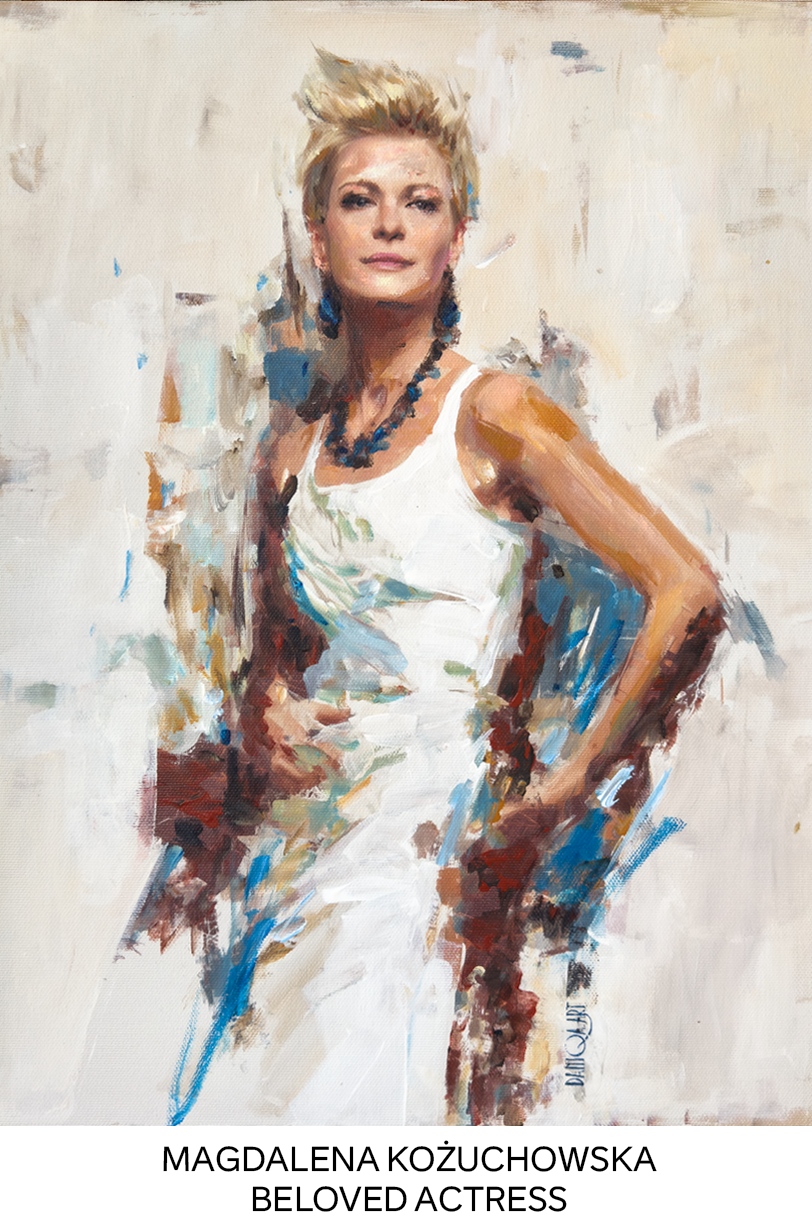 Portrait of beloved actress Magdalena Kożuchowska by Daniqa, a gift of art and emotion